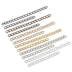 100pcs Extension Chain Necklace 5cm Bulk Bracelet Extended Chains Tail Extender For DIY Jewelry Making Components Wholesale