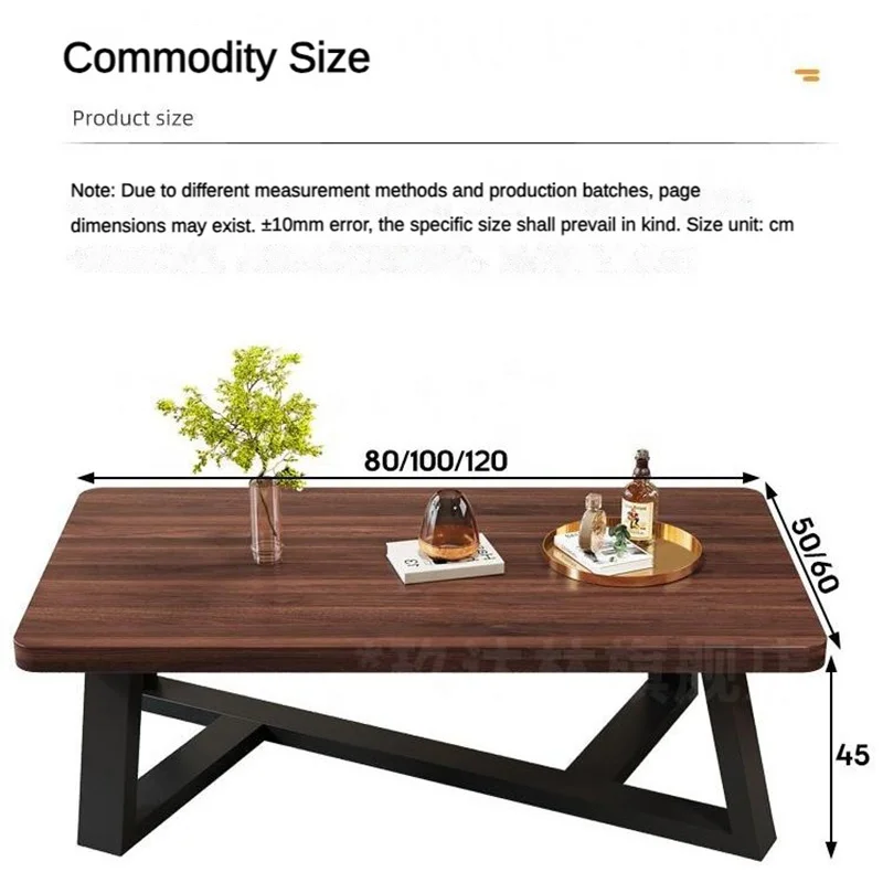 Custom Design Accepted Modern Luxury Size Options Wood Metal Frame Living Room Coffee Table Set for Home