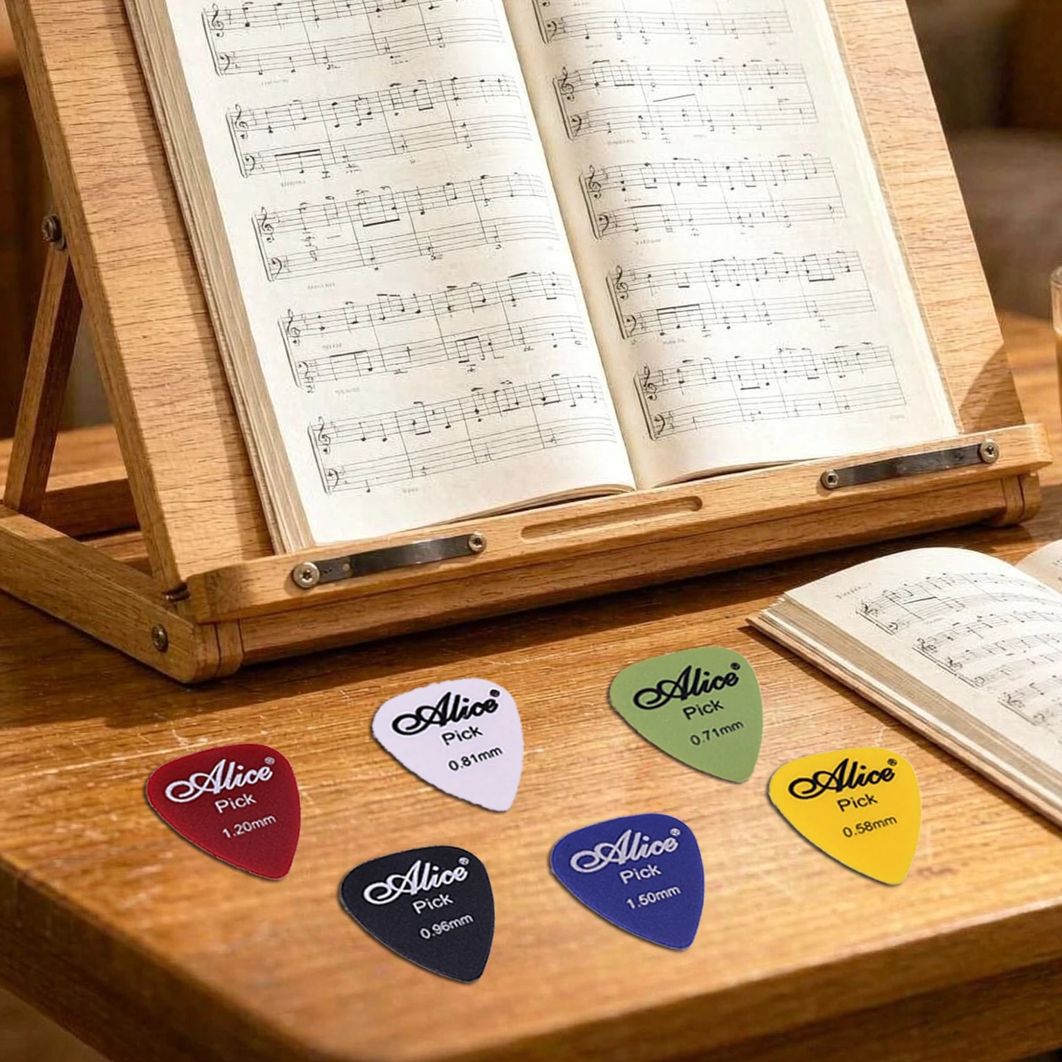 Guitar Picks Bulk Pack – Colorful Plectrum Set with Thin to Medium Weight Accessories for Ukulele String Instrument Practice TMZ