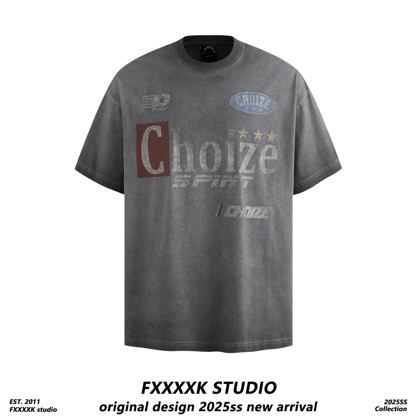 

Футболка оверсайз из чистого хлопка в винтажном стиле, с принтом в стиле американского хип-хопа, оригинальная модель FXK Waed Sle