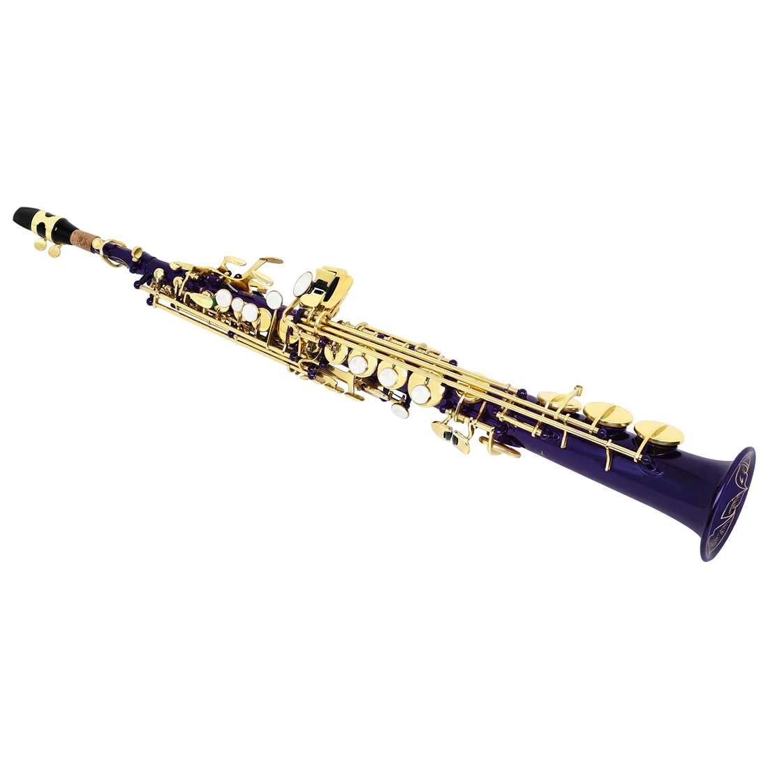 SLADE Soprano Saxophone EB Hand-carved Brass Saxophone Straight Performance Beginner Control Musical Instrument With Parts