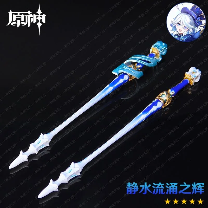 GameGenshin Impact Anime Game periferiche Furina Suigami arma Glow Metal Model Ornaments regalo di natale fai da te burattino a mano