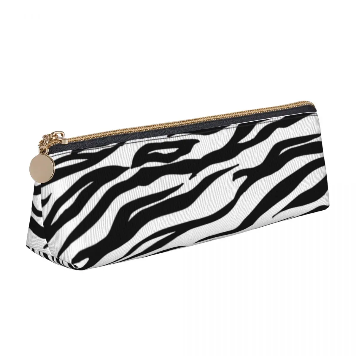 Black White Tiger Print Pencil Case Animal Fur Stripes Large Pencil Pouch Girls Boys Cool School Pencil Cases Graphic Supplies