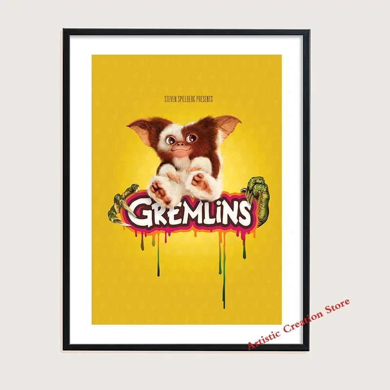 Gremlins Movie Poster Art Canvas Painting Pictures and HD Prints Pictures for Modern Bar Cinema Home Decor Aesthetic Room Decor