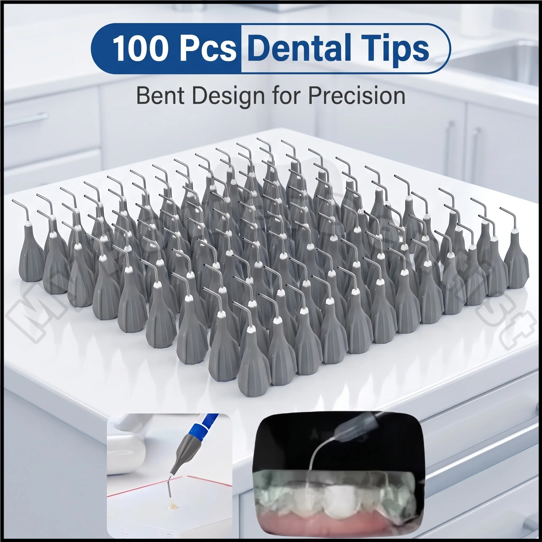 100Pcs Dental Delivery Tips Flow Composite Resin Conveyor Flowable Tip Fits Filtek Z350