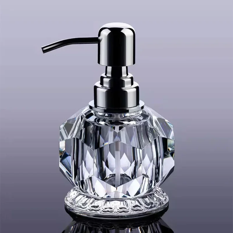 Creative crystal glass hand sanitizer bottle Household soap dispenser Lotion sub bottling Shampoo bottle Bathroom accessories