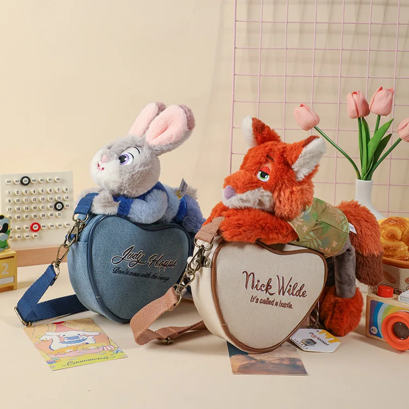 

Disney Zootopia Judy Nick Cute shoulder doll crossbody backpack, birthday gift