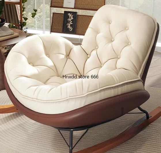 

Light luxury balcony recliner single leisure lazy sofa rocking chair