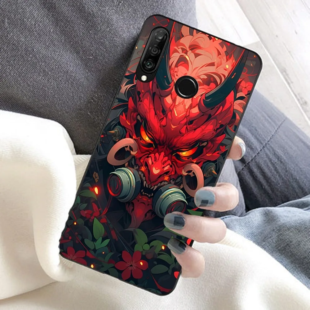 Чехол Samurai Oni с маской для телефона Huawei Honor 10 lite 9 20 7A pro 9X pro 30 pro 50 pro 60 pro 70 pro plus