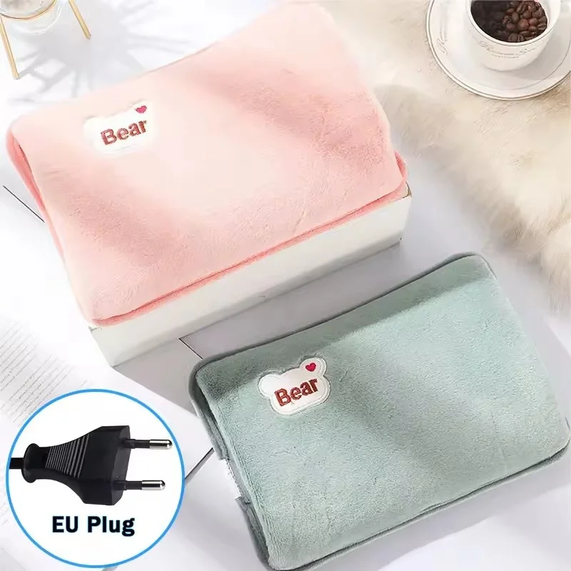 

Winter Essential Electric Hot Water Bag -Rechargeable Plush Hot Water Bottle with EU Plug, Portable Warm Hand Pocket Hand Warmer