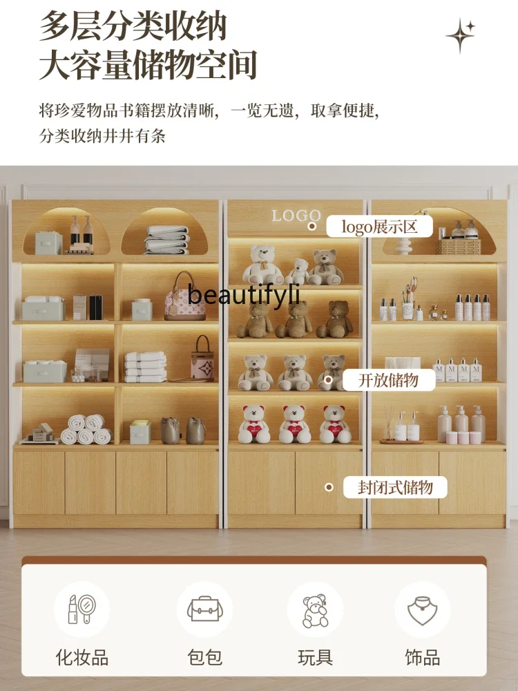 

Cosmetics Display Cabinet Products Beauty Salon Display Pet Store Storage Multi-layer Shelves a50