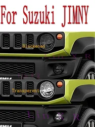 For Suzuki JIMNY 2019-Present Accessories 2 Pcs Car Headlight Protective Film Headlamp Restoration Transparent Black TPU Sticke