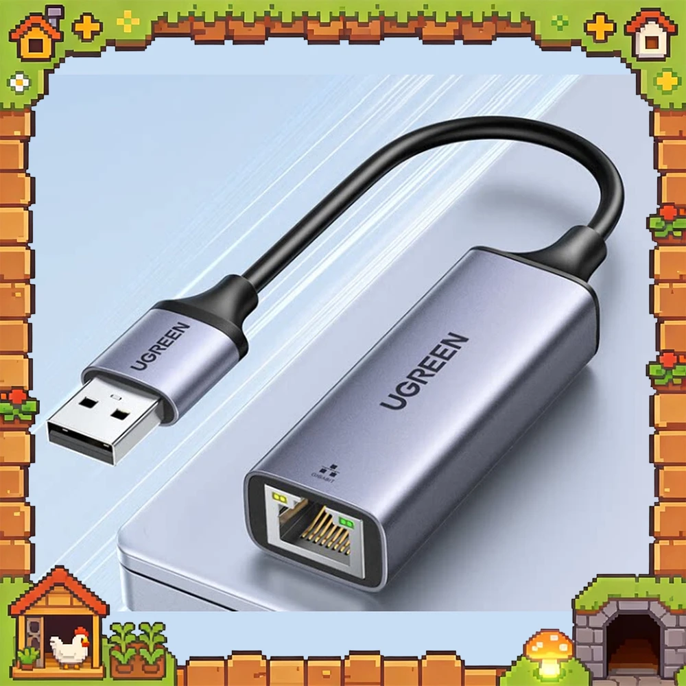 UGREEN 50922 CM209 USB 3.0 Gigabit Ethernet Adapter RJ45 Network Card 10/100/1000Mbps for Laptop PC TV Box Nintendo Switch