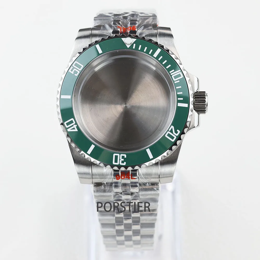 40mm Watch Case 904L Stainless steel Jubilee bracelet Sapphire Glass for Seiko NH34 NH35 /36 Movement GMT Yacht-Master Cases image 3