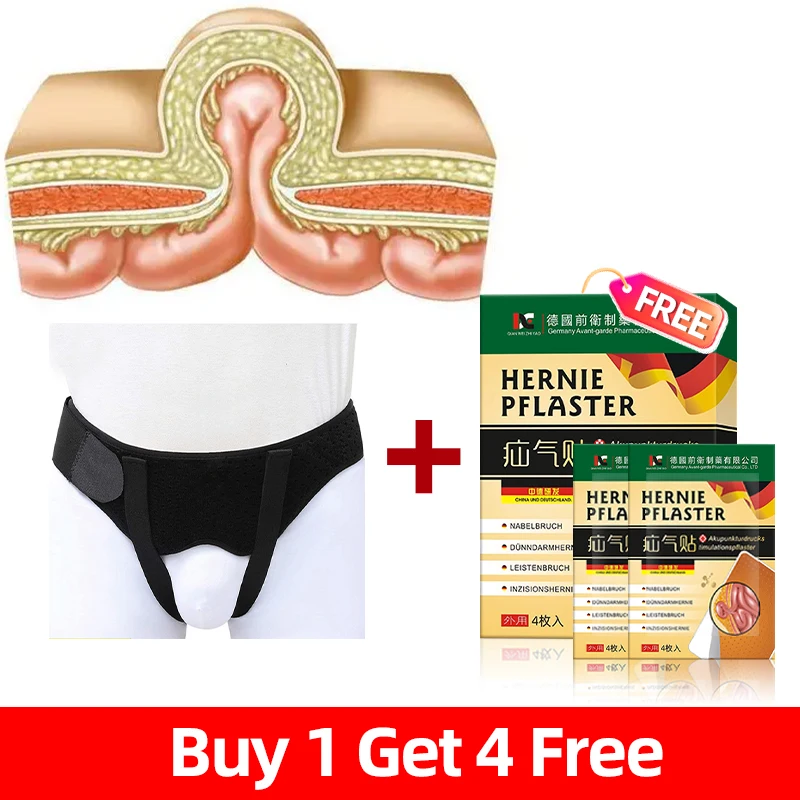 Hernia Belt Men Inguinal Groin Pain Relief Patch With 2 Removable Compression Pad Support Adjustable Inflatable Hernia Bag Adult