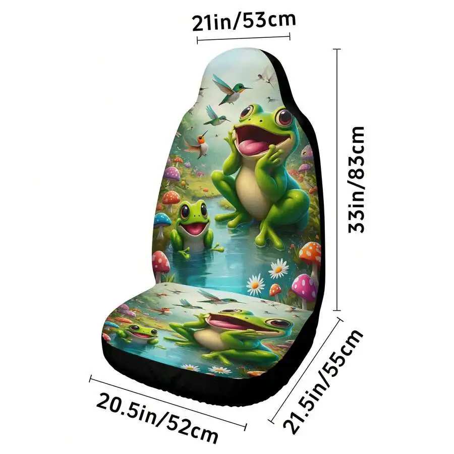 

Car Seat Cover With Frog And Mushroom Print Interior Decoration