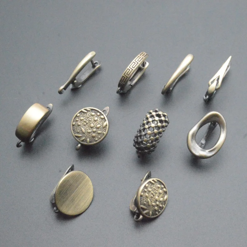 

30 шт., античная бронза, большой выбор, рычаг сзади, металлические серьги-крючки, застежки, фурнитура для ювелирных изделий