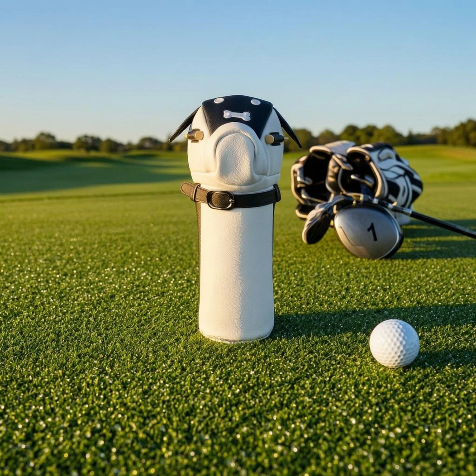 dog-golf-head-cover-strap-buckle-cartoon-dog-head-cover-driver-headcover-bone-decoration-realistic-creature-headcover