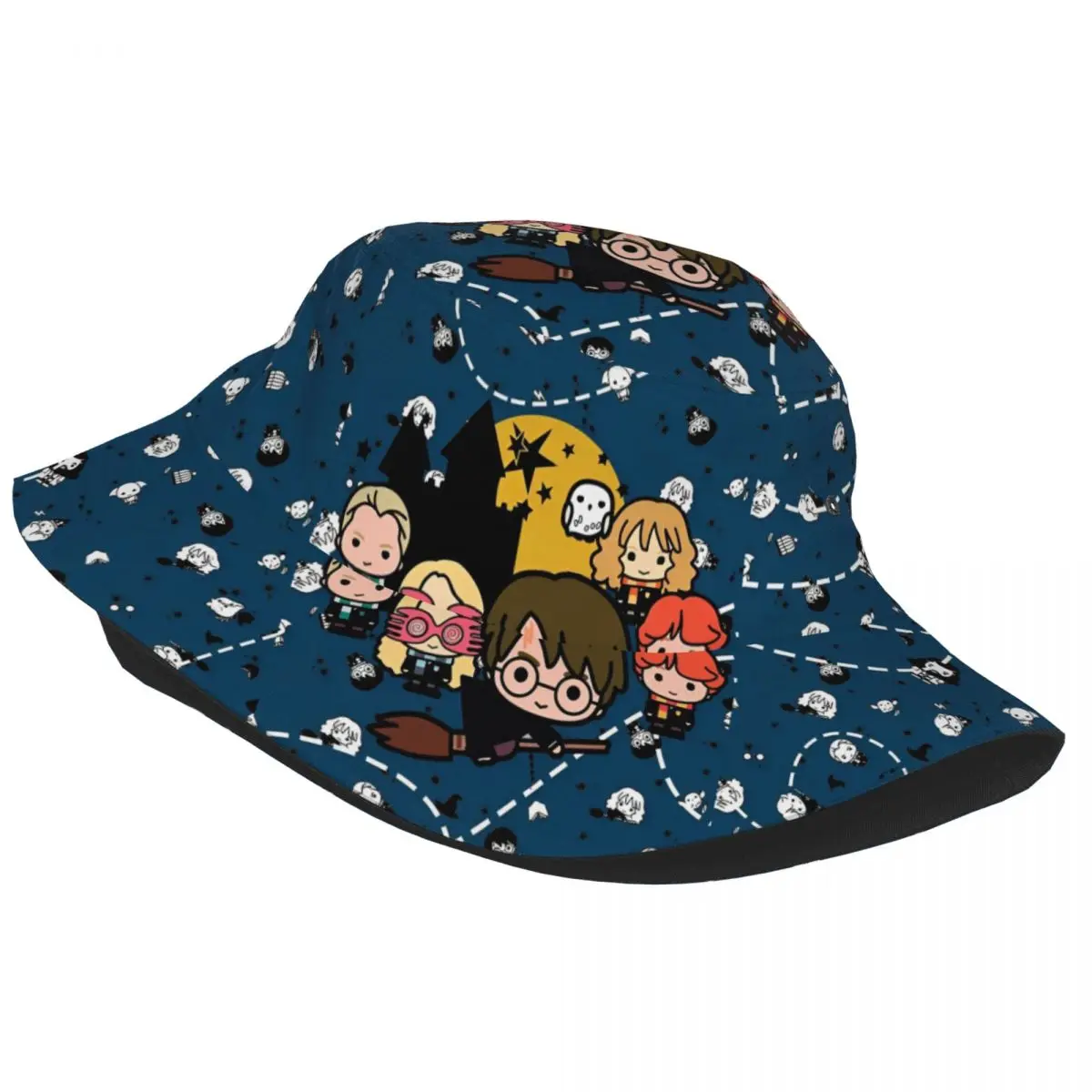 Copricapo da spiaggia Harrys Potters Magic School Merch Cappello da pescatore Cappelli da sole unisex Kawaii