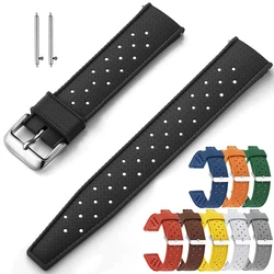 20mm 22mm Tropic Silicone Strap for Citizen Rubber Watchband for Seiko Waterproof Bracelet Quick Release Wristband for Casio