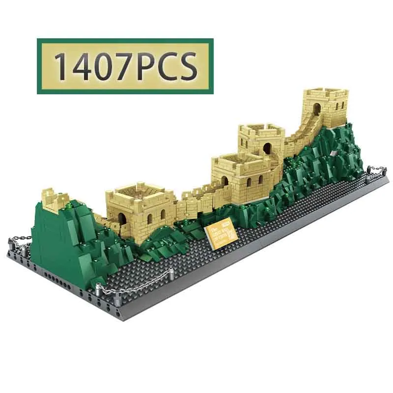 

Конструктор MOC 1407 деталей: Креативная модель Великой Китайской стены (Бадалин) – городской пейзаж, архитектурные блоки, развивающая игрушка-головоломка для детей