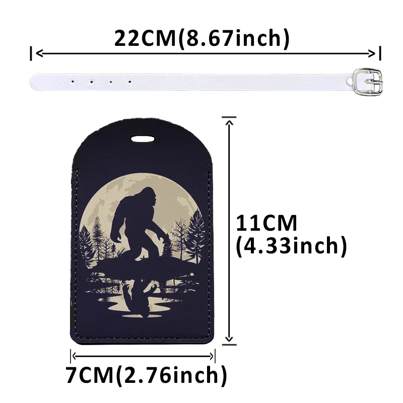 Mountain Moon Forest Luggage Tags Personalized Airplane Travel Practical Accessories Cruise Travel Suitcase Tag Anti Lost