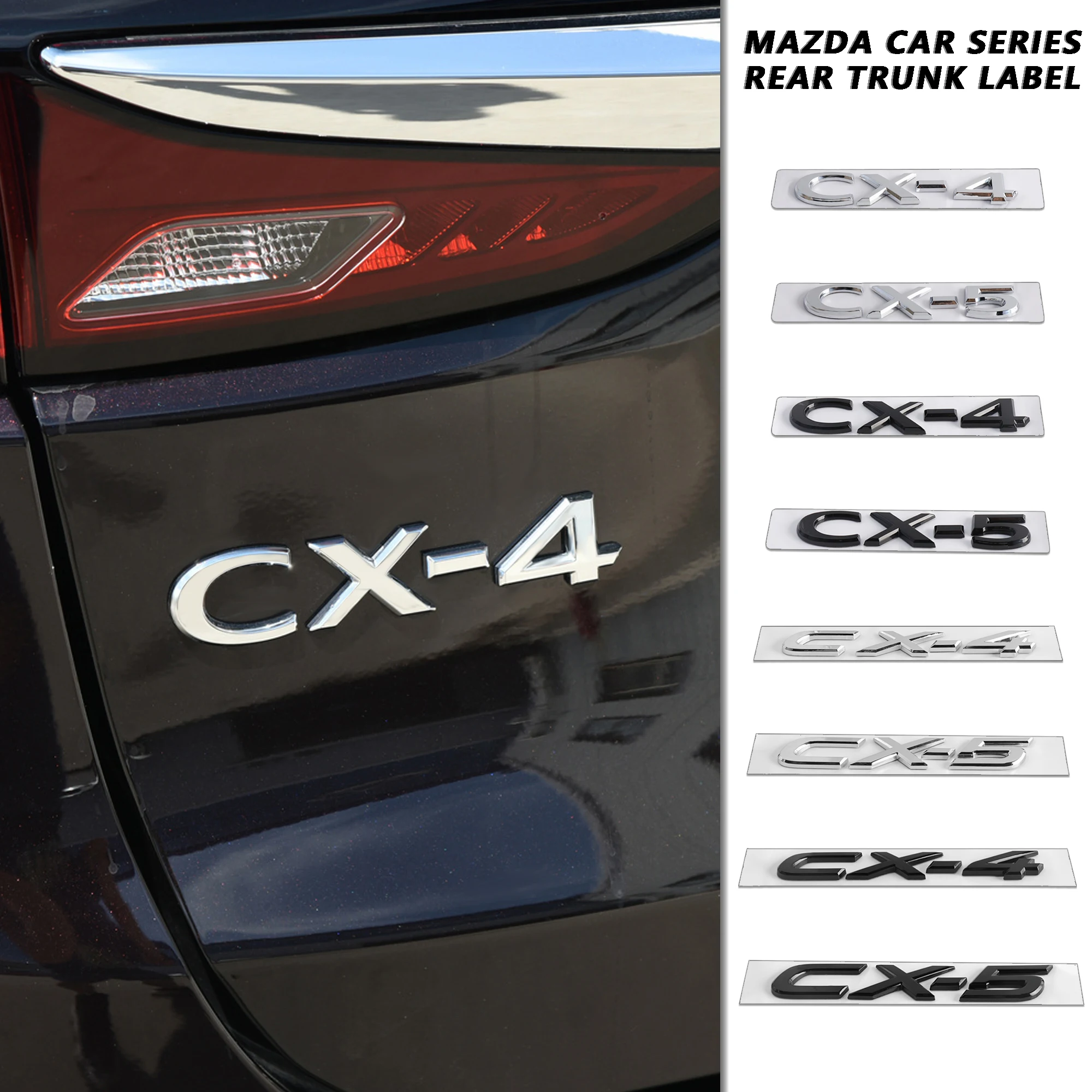 

3D ABS CX4 CX5 значок с буквами на крыло автомобиля, эмблема наклейки на задний багажник для Mazda Axela Demio MS Skyactiv Angksela, хромированные аксессуары