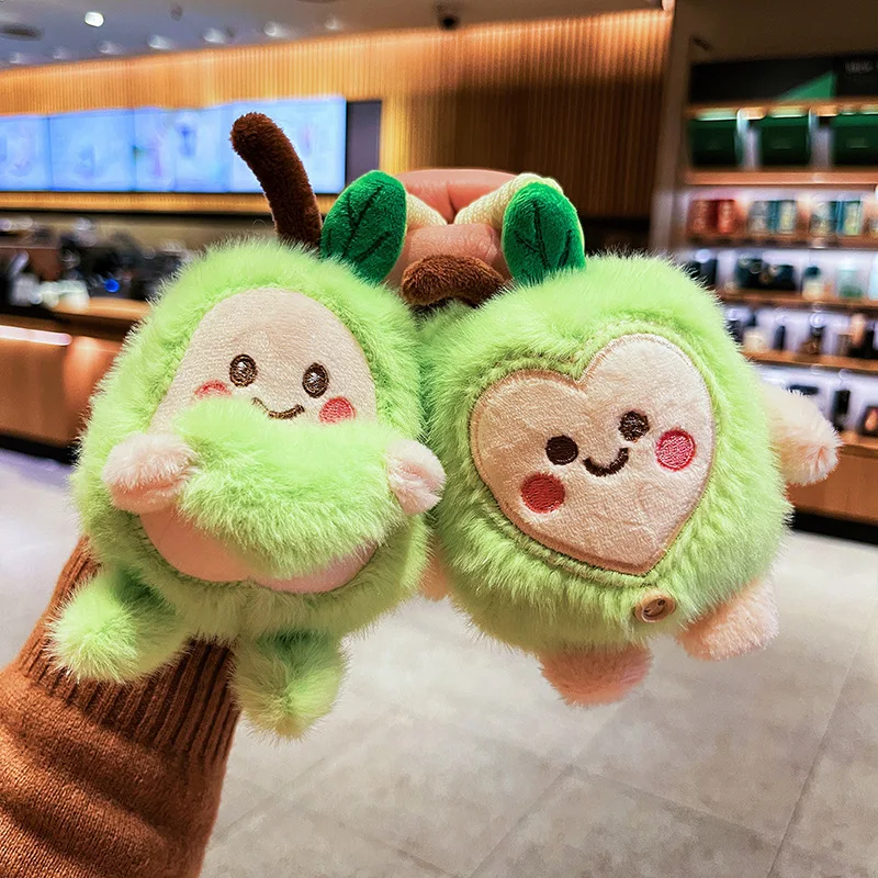 

Милый плюшевый брелок-авокадо 14 см, мягкая пушистая игрушка-фрукт, кавайный кулон для сумки, подарок для детей и девочек