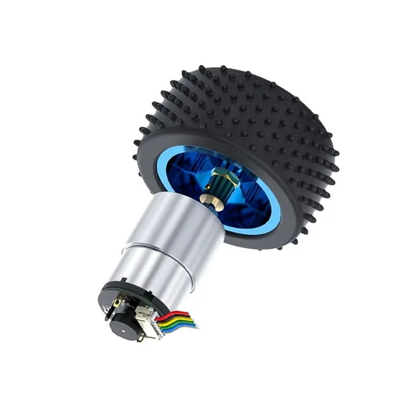 

JGB37-520 Hall Encoder Brushed DC Motor 6V12V Forward and Backward Adjustable Speed 6RPM-1590RPM Smart Car Kit with Wheels
