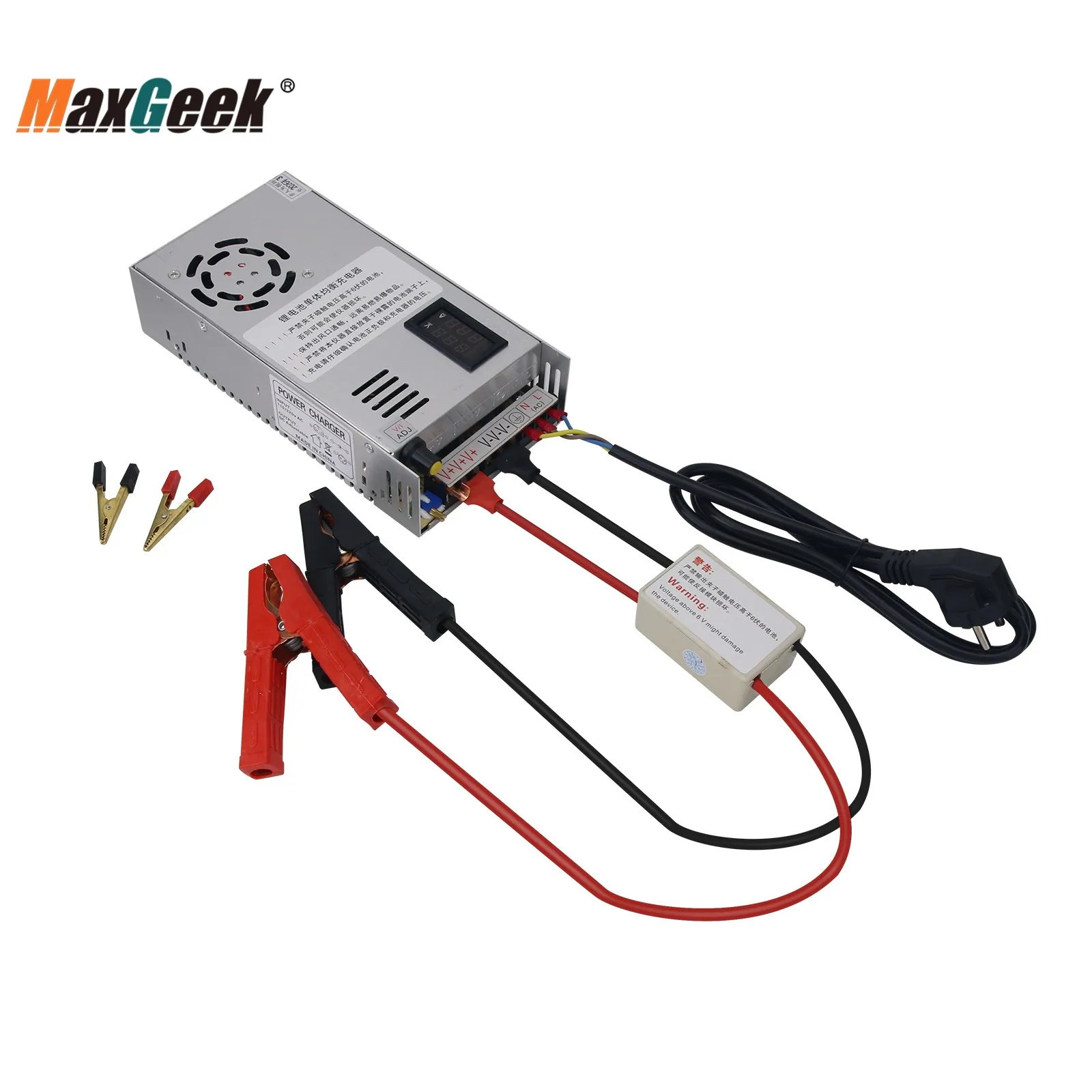 

1-40A Adjustable Lithium Battery Fast Charger 2.7-4.55V Iron Phosphate/Nickel Charger with Anti-reverse Connection Protection