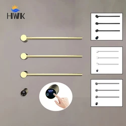 Bright Gold Bathroom Towel Heater Hidden Installation Towel Warmer Touch Control Electric Towel Rail Household Heated Towel Rack