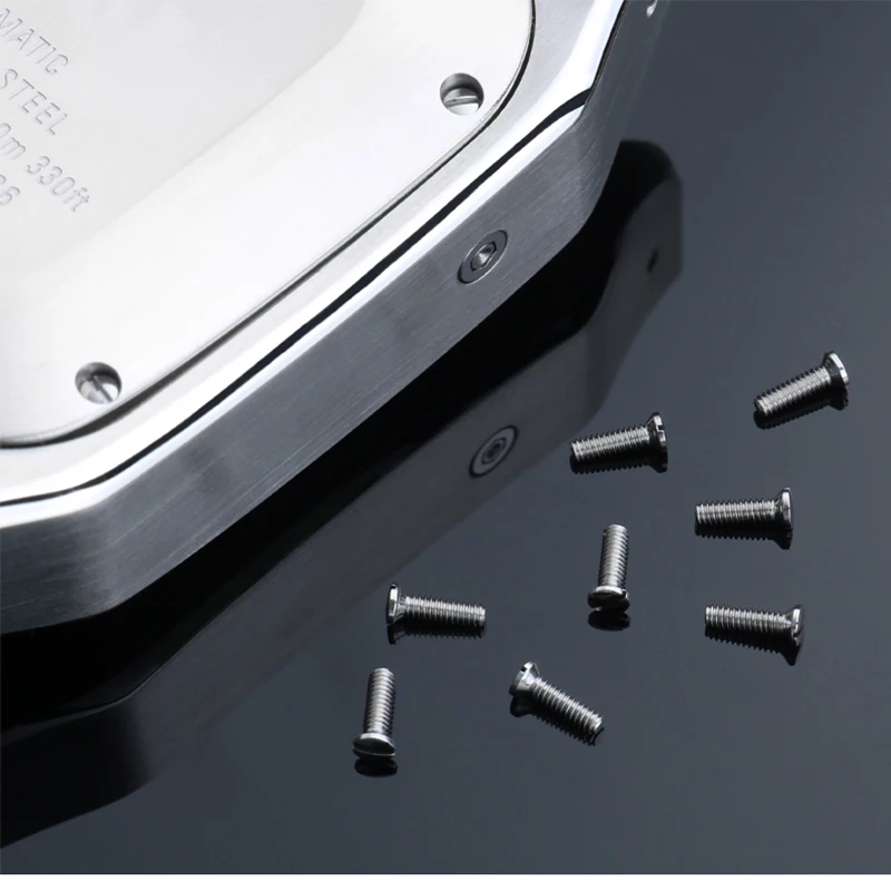 For Cartier Santos Watch Face Front Cover Back Cover Screw Men Women Watches Flat Small Cap Screws Watch Accessories with Tools