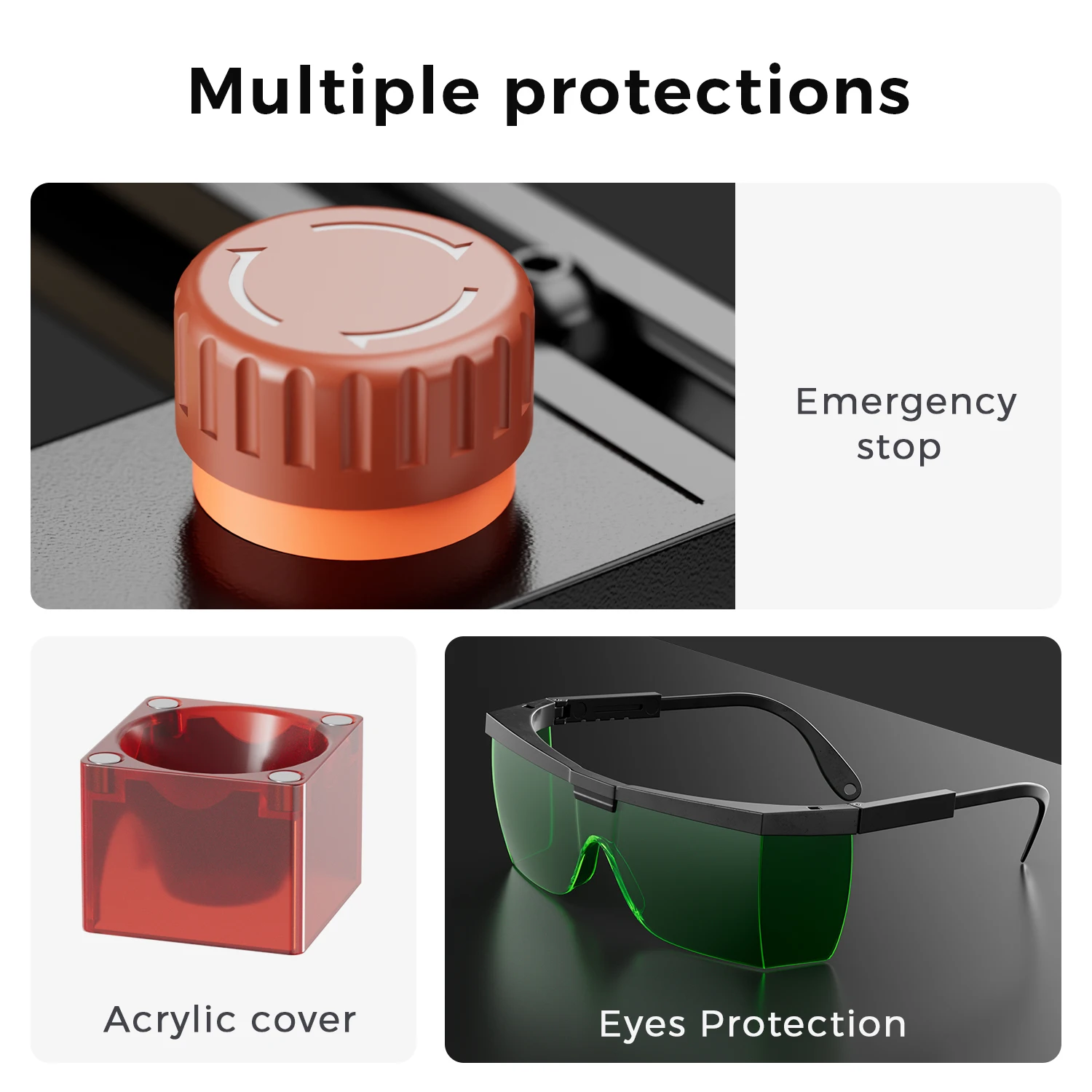 Portable RAY5 2.5W mini Laser Engraving Machine + 8 pcs Raiser Tools + Protective Goggles Wood Leather Metal DIY CNC KIT Printer