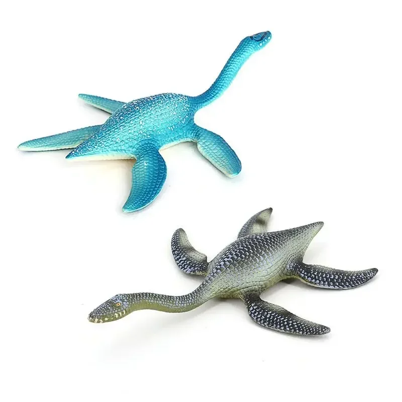 مجموعة نماذج الديناصورات الواقعية: رورينج ريكس، التيروصور، مخلوق طويل الرقبة، وتماثيل لعبة التنين المسننة