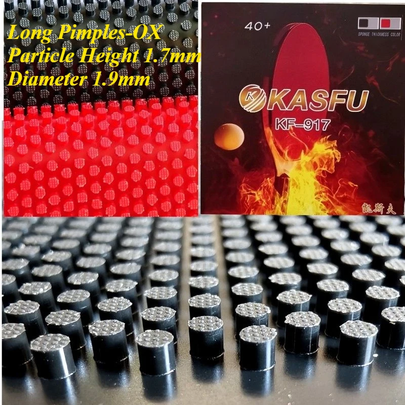 

KASFU OX Накладка для настольного тенниса с длинными шипами, высота средних частиц 1,7 мм, наступательная резина для пинг-понга, странная, прочная для атаки