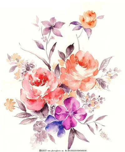 300407-Romantic Floral Hand Paint By Numbers Home Decoration Art
