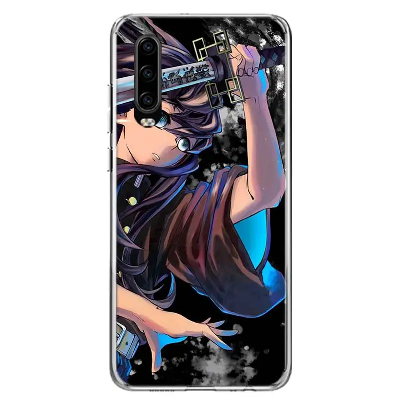 Demon Slayer Tokitou Muichirou Case Phone Cover for Huawei P30 Lite P40 P20 P10 Mate 10 20 Pro P Smart Z 2019 Y5 Y6 Y7 Y9S Trend