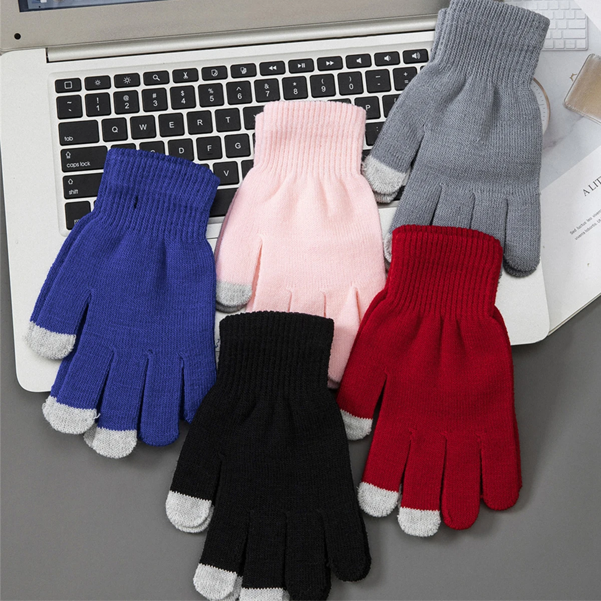 Frauen Kaschmir Gestrickte Handschuhe Herbst Hand Wärmer Winter Verdicken Futter Voll Finger Fäustlinge Skifahren Kurze Handgelenk Handschuhe Warme