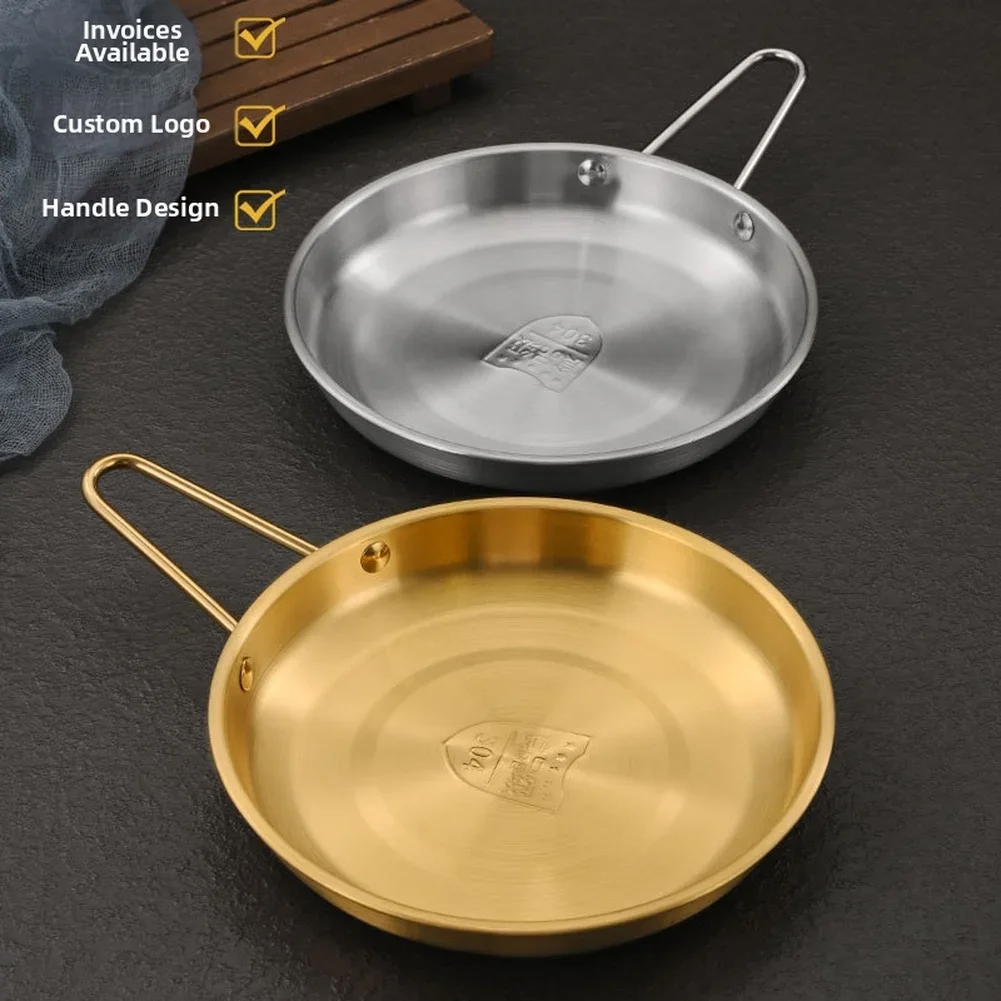 Resistant 304 Stainless Steel Plate for Serving a Variety of Dishes Including Steak BBQ Fries Snacks in Any Setting