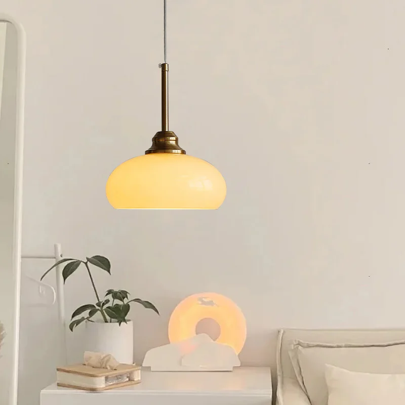 

Nordic Milk White Pendant Lamp Modern Bauhaus Ceiling Hanging Light Fixture For Kitchen Dining Room Suspensions Home Decoration