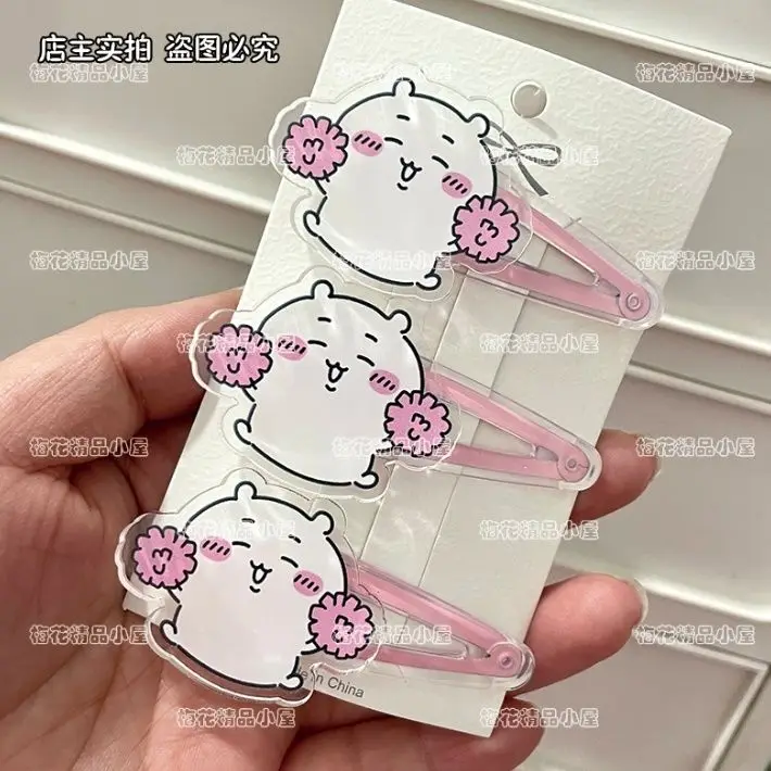 Anime Kawaii Chiikawas Girl Daily Acrylic Hair Clip Hachiwares Usagis Cute Cartoon Stylish Bangs Bb Hair Clip Accessories Gifts