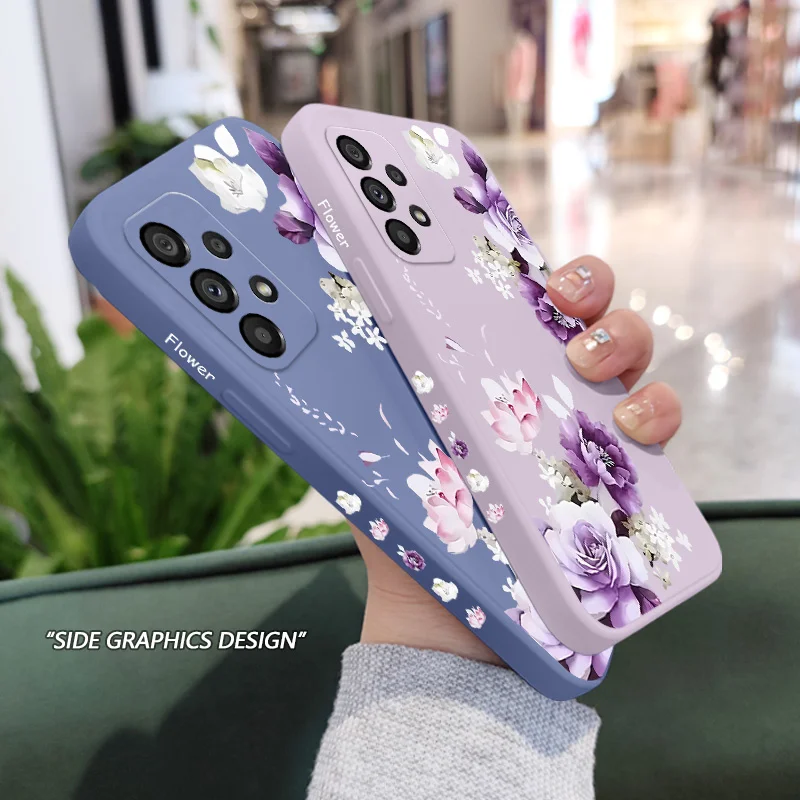 Beautiful Peony Case For Samsung Galaxy A73 A53 A33 A23 A13 A03 A72 A52 A52S A32 A22 A12 A02 A02S A71 A51 A31 A21S 4G 5G Cover