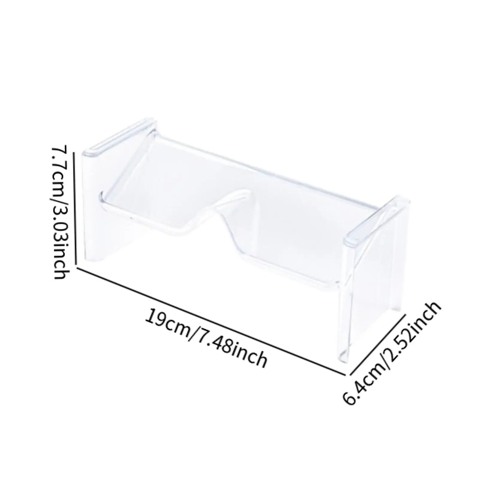 2x Transparent Jewelry Shelf Glasses Holder for Countertop Dresser Retail