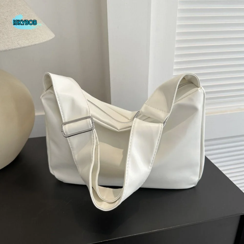 

Ins Style Portable Shoulder Bag Women PU Leather Korean Style Casual Crossbody Bag Handbag Large Capacity Ladies Tote Bag Girl