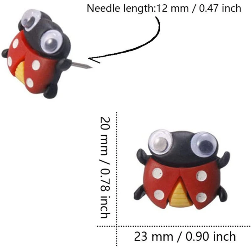 Conjunto alfinetes desenho desenho animado ADWE 20 peças para mensagem cortiça parede