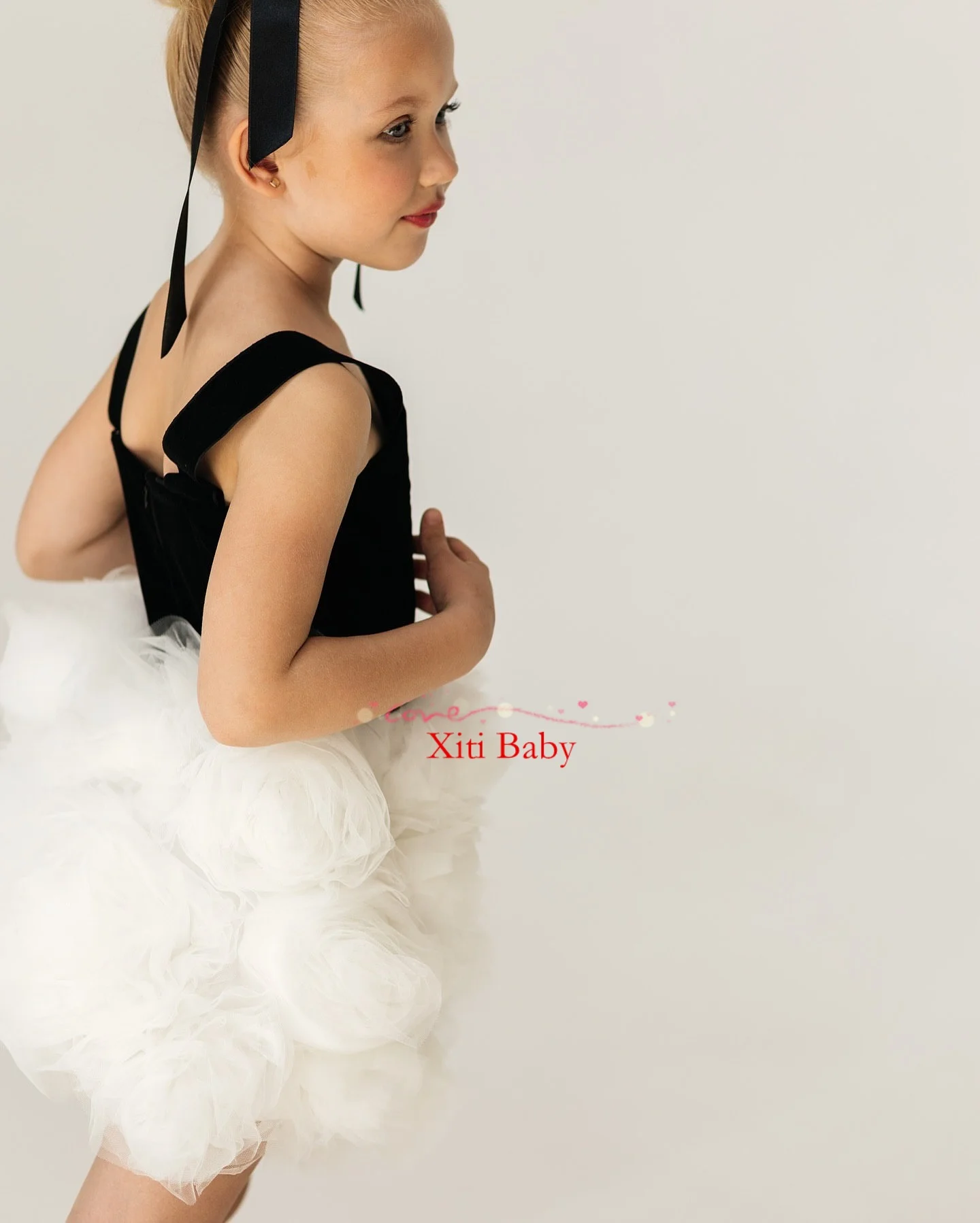 공주 A라인 미니 플라워 걸 드레스 민소매 러플 벨벳 스커트 소녀 파티 드레스 2025 아동 드레스 맞춤 제작