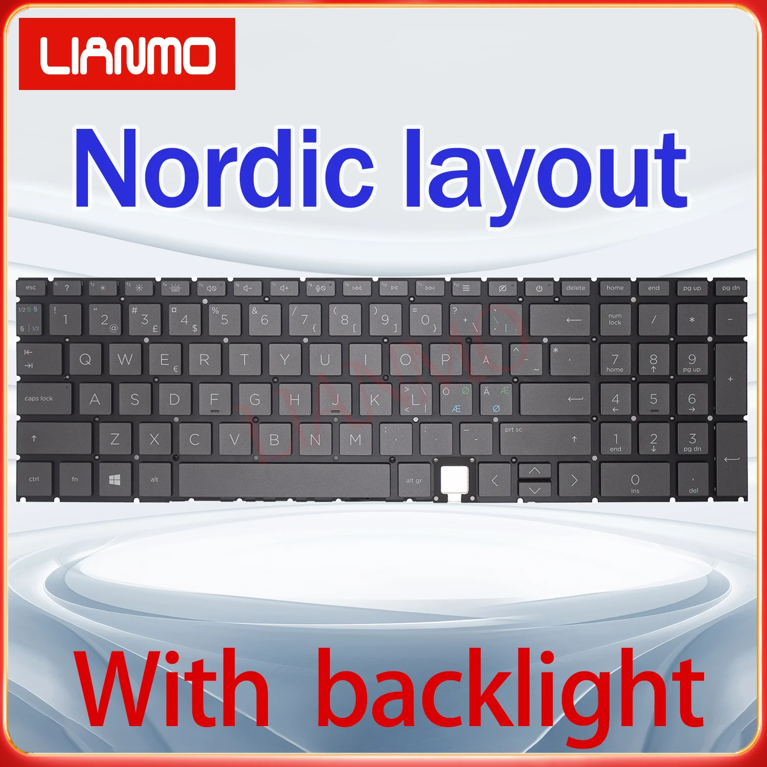 Nordic/Portuguese/Russian/Slovenia/Turkish/UK/US layout for HP Envy X360 15-ED 15-EE 15-AG 17-CG backlight keyboard