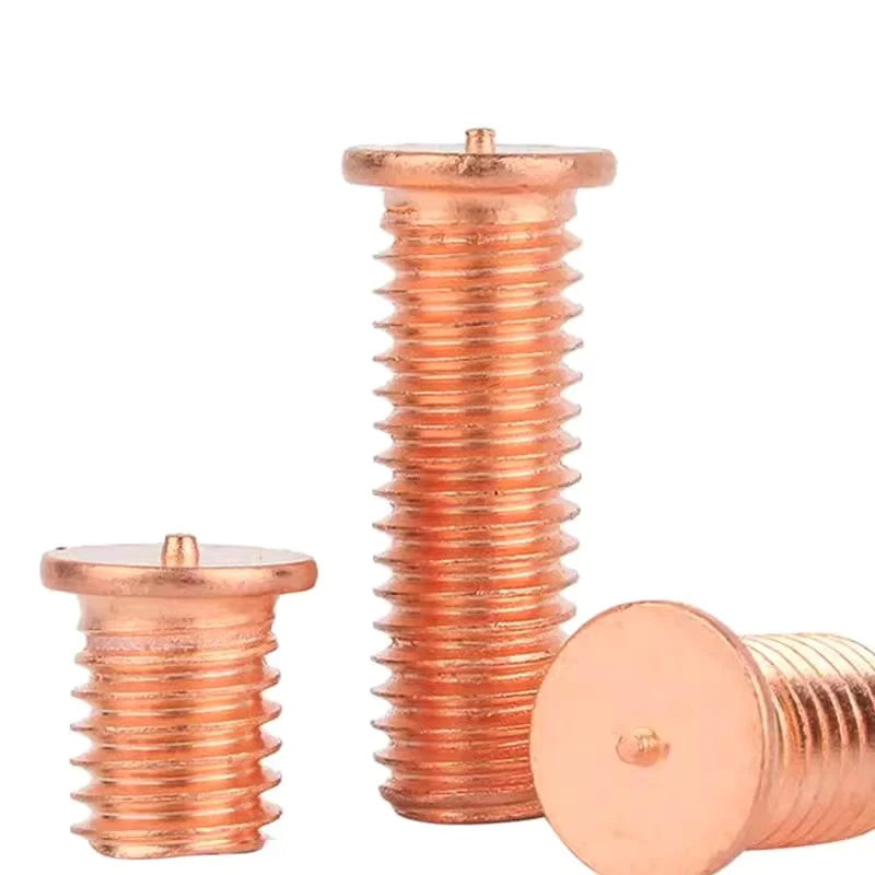M3 M4 M5 M6 M8 Nails Copper Plated Weld Threaded Studs for Capacitor Discharge Welding Spot Screws Welded Stud