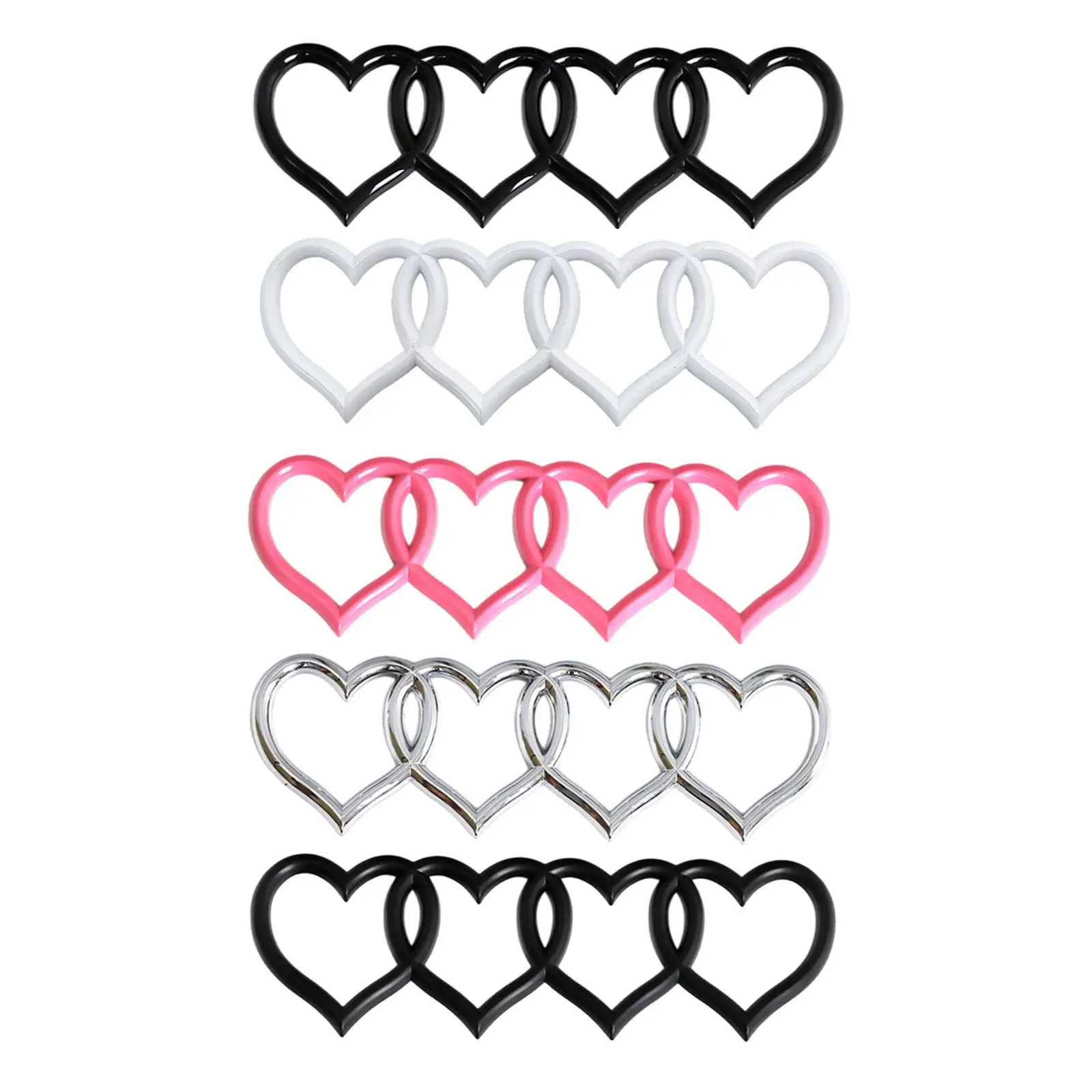 Car Heart Stickers Decal Car Badge Decal Replace Parts Heart Rear Trunk Stickers