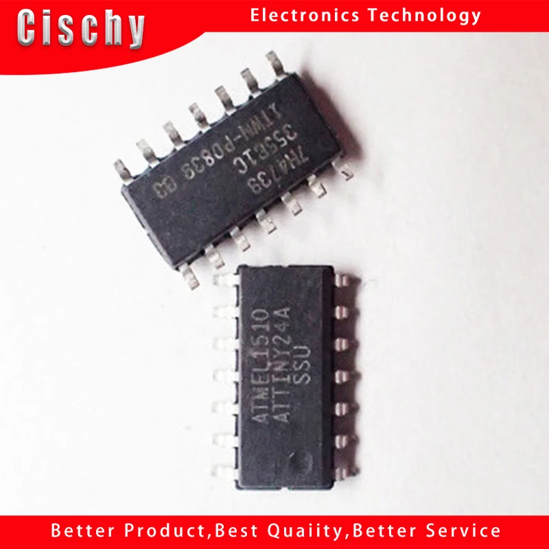 

5 шт./лот ATTINY24A-SSU ATTINY24-20SSU ATTINY24A ATTINY24 лапками углублением SOP-14 в наличии на складе